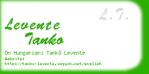 levente tanko business card