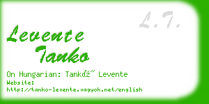 levente tanko business card